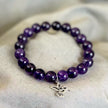 Pulsera Amatista con Charm Colibrí