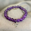 Pulsera Amatista con Charm Colibrí