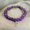 Pulsera Amatista con Charm Colibrí