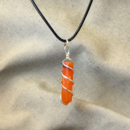 Colgante Barra con Espiral Cornalina