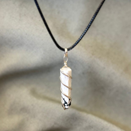 Colgante Barra con Espiral  Piedra Luna