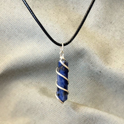 Colgante Barra con Espiral  Sodalita