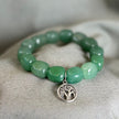 Pulsera Cuarzo Verde con Charm Árbol de la Vida