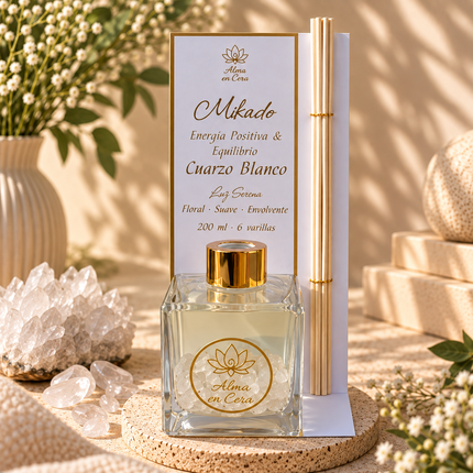 Mikado Energía Positiva & Equilibrio· Cuarzo Blanco