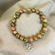 Pulsera Unakita con Charm Árbol de la Vida