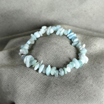 Pulsera de Chips de Aguamarina