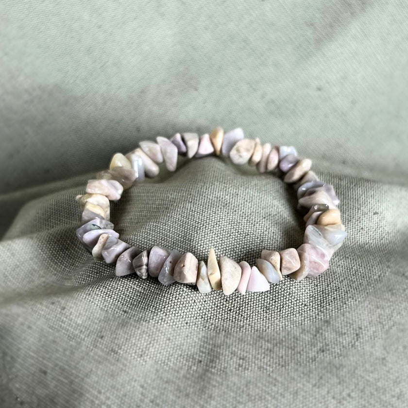 Pulsera Chip de Ágata Gris