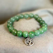 Pulsera Cuarzo Verde con Charm Árbol de la Vida