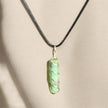 Colgante Barra con Espiral  Cuarzo Verde