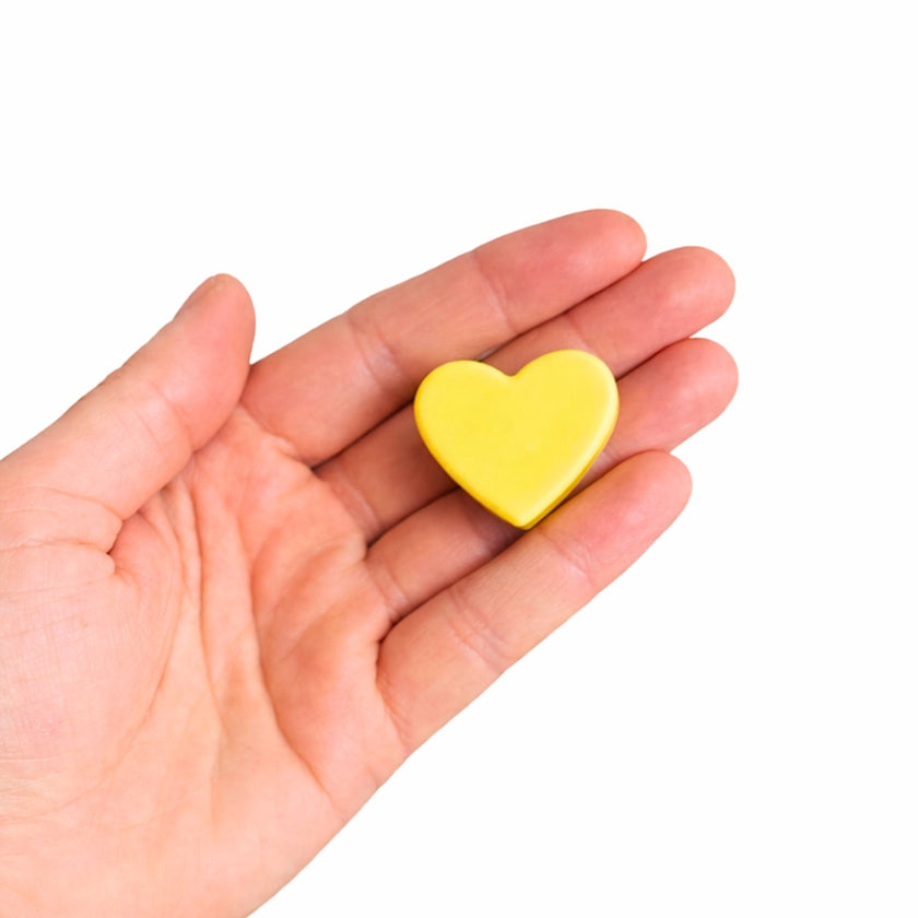 Wax melt artesanal Sueño Vivo en forma de corazón, fragancia naranja y canela intensa